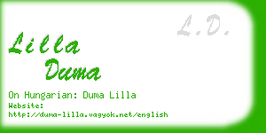 lilla duma business card